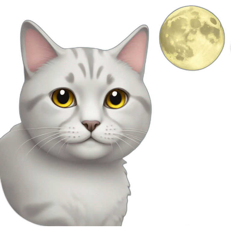 British cat moon emoji