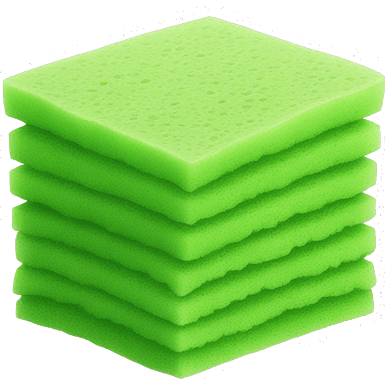 green flat square dish sponge emoji