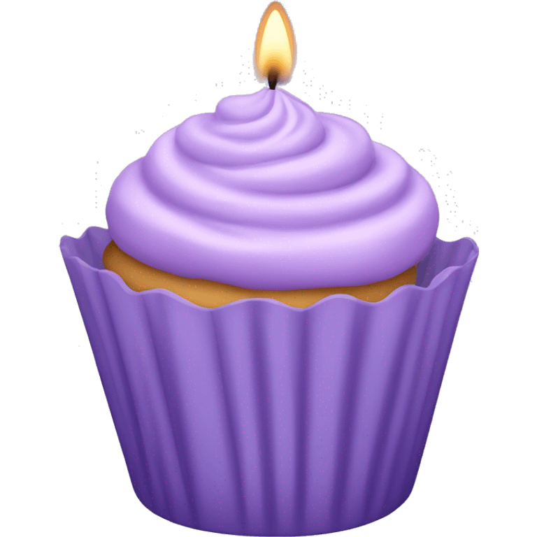 Lavender Cupcake Candle  emoji