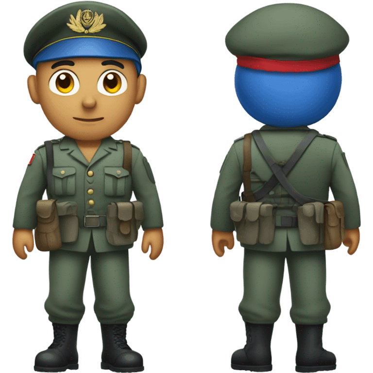 Soldier blue berret emoji