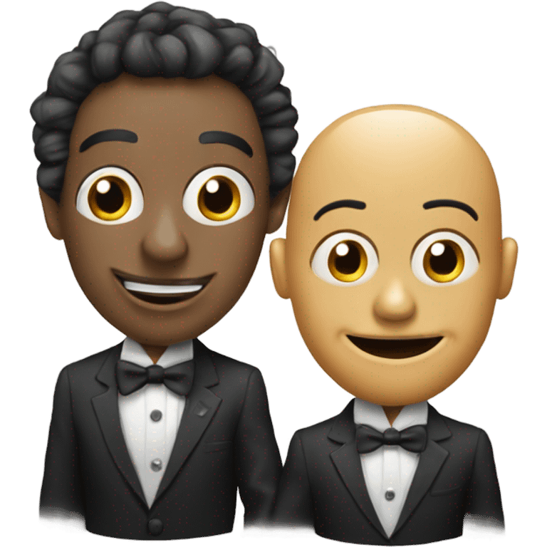 Ventriloquist with dummy emoji