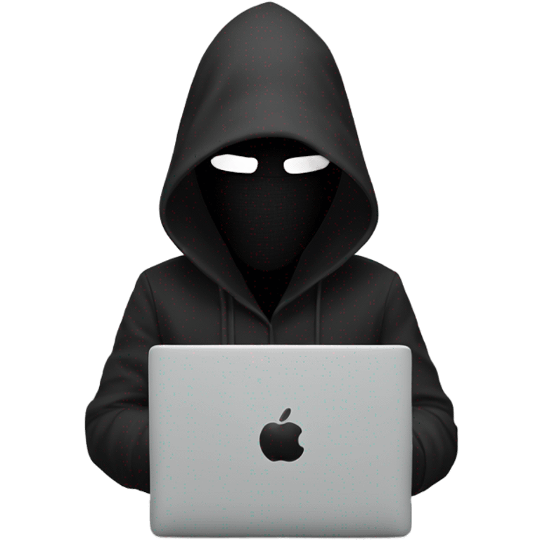 hacker faceless with laptop  emoji