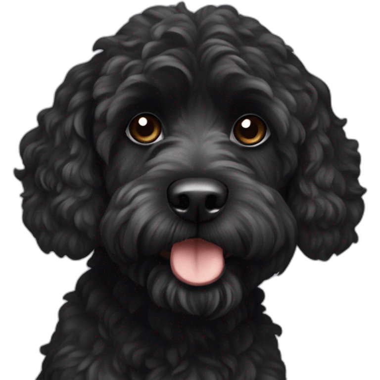 all black cockapoo emoji