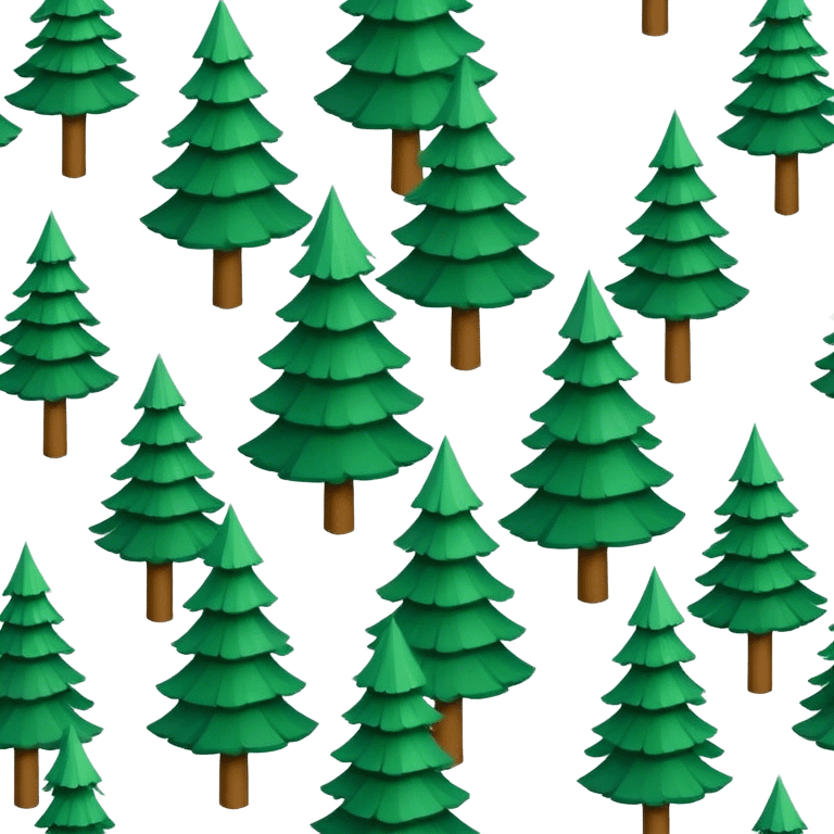 isometric pine trees emoji