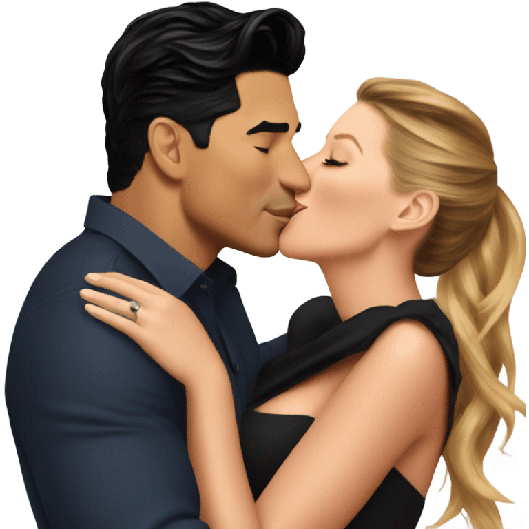 Mario Lopez kissing Blake lively emoji