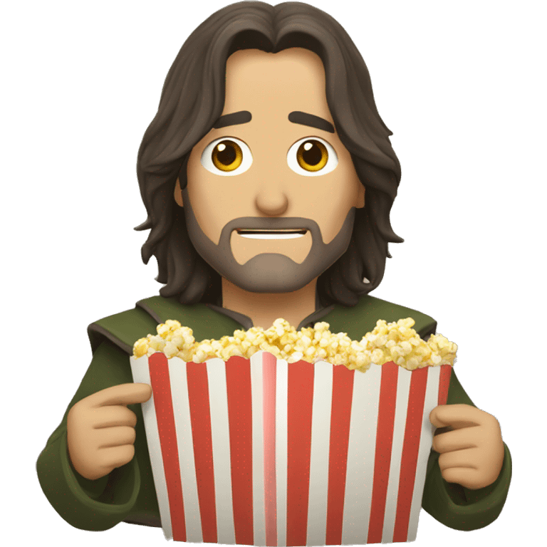 Aragorn eating popcorn emoji