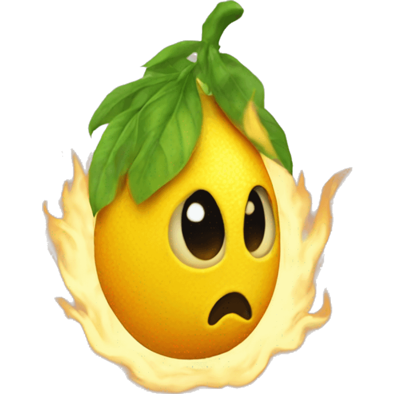 flaming lemon emoji