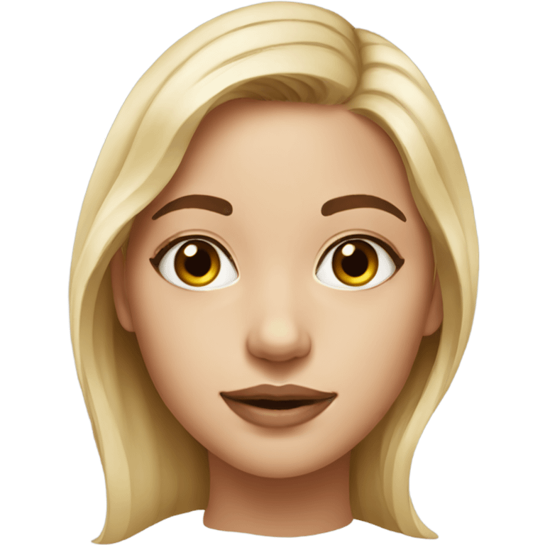 realistic portrait of girl skincare emoji