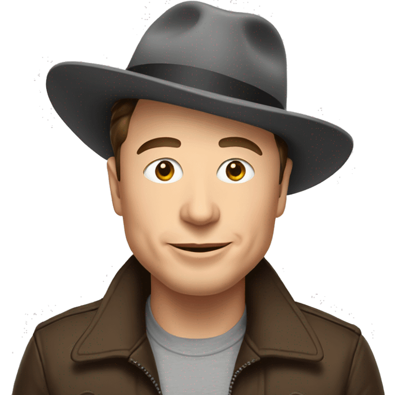 Elon musk wearing a hat  emoji