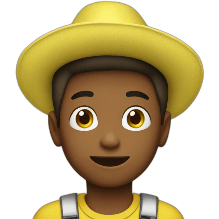 Boy with banana hat emoji