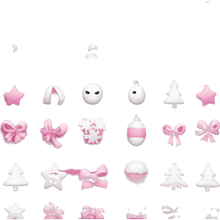 Pink and white Christmas  emoji