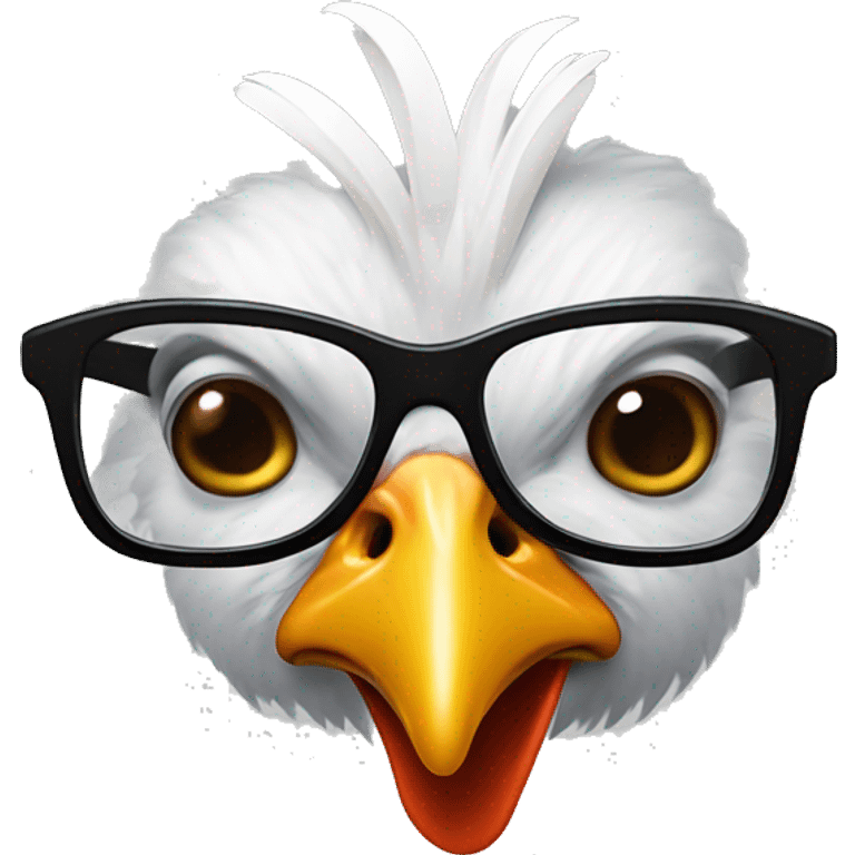 chicken carcass with cool glasses emoji