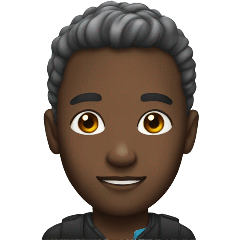 Black man with rainbow hair  emoji