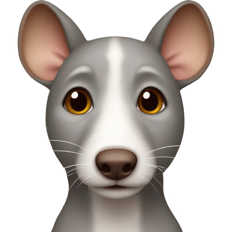 grey and brown Rat dog emoji