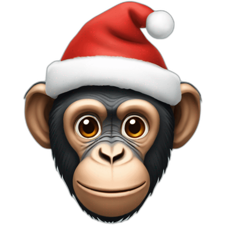 Chimpanzee santa emoji