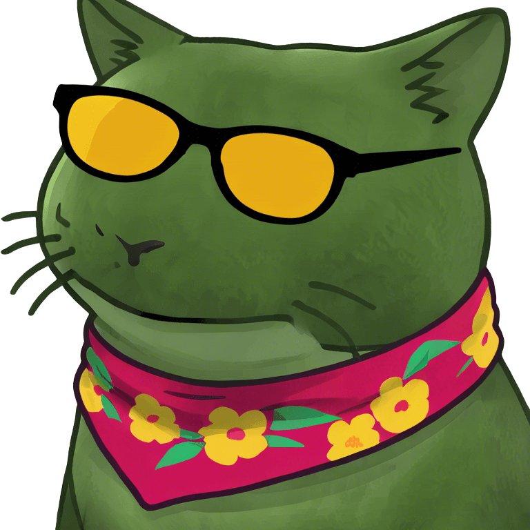 Cat with sunglasses emoji