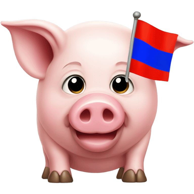 Pig with Russian flag  emoji