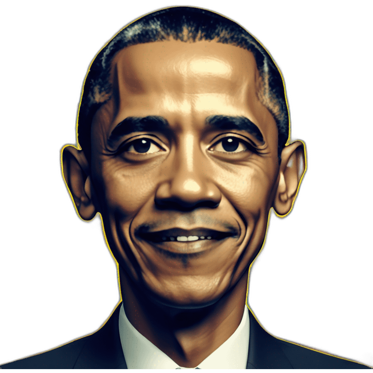 Psychedelic Obama emoji