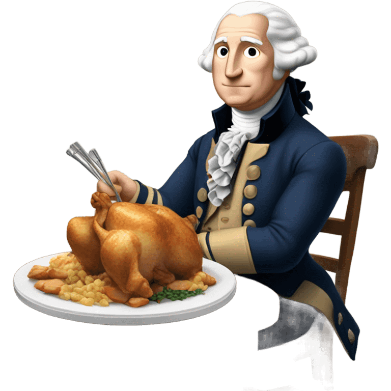 George Washington eating Canes chicken emoji