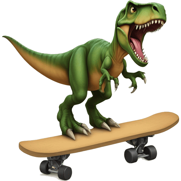 T-Rex on a serfboard emoji