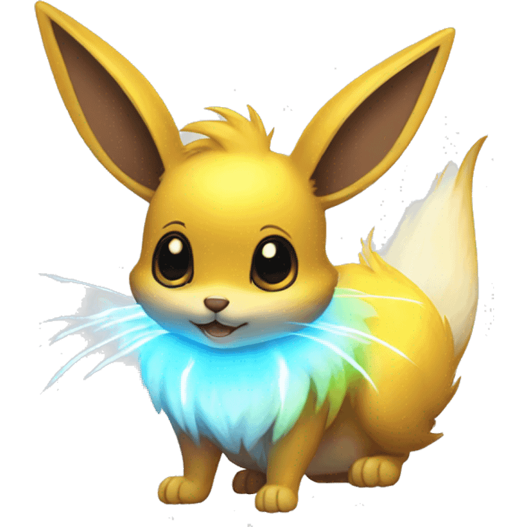 Shiny Colorful Yellow Electric Mouse Eevee emoji