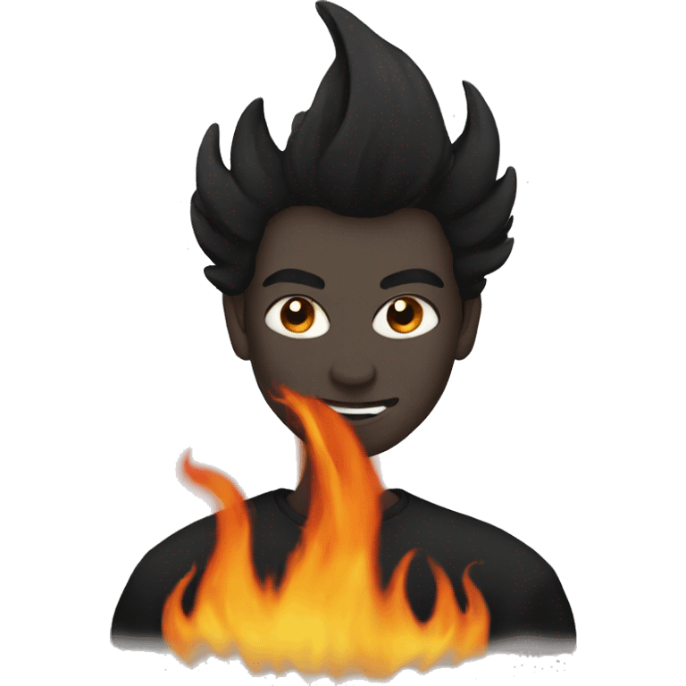 black flames emoji