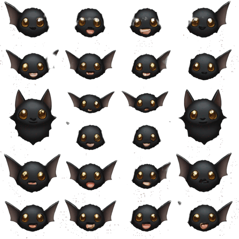 Black colour bat emoji