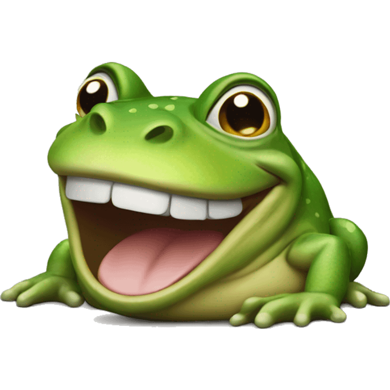 Laughing bullfrog emoji