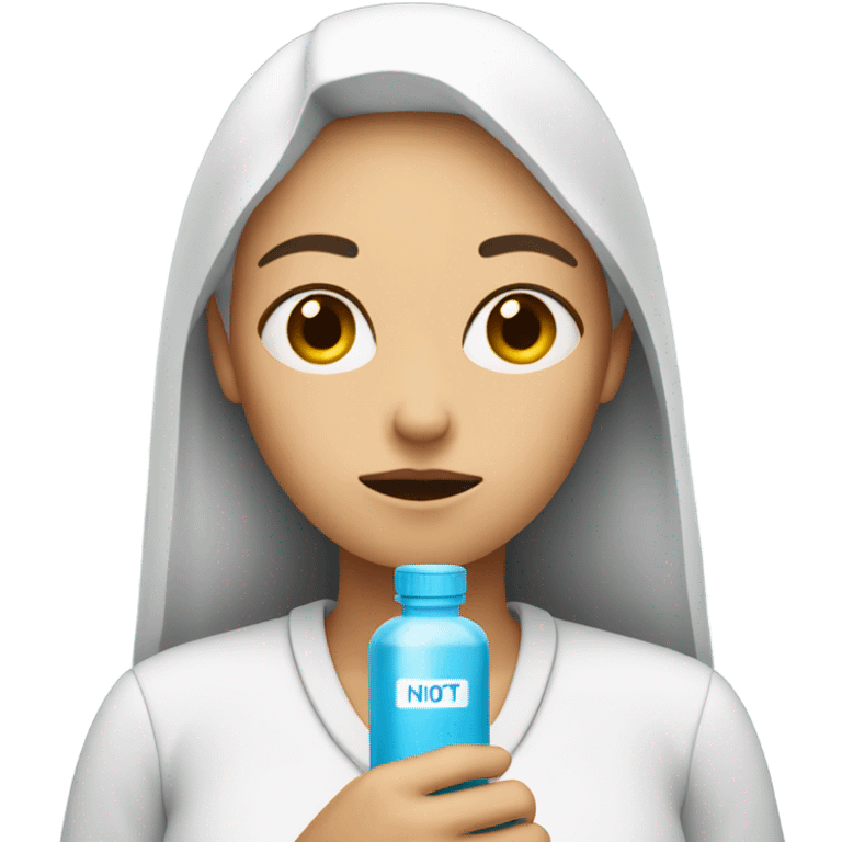 Sad lady with pill bottle  emoji