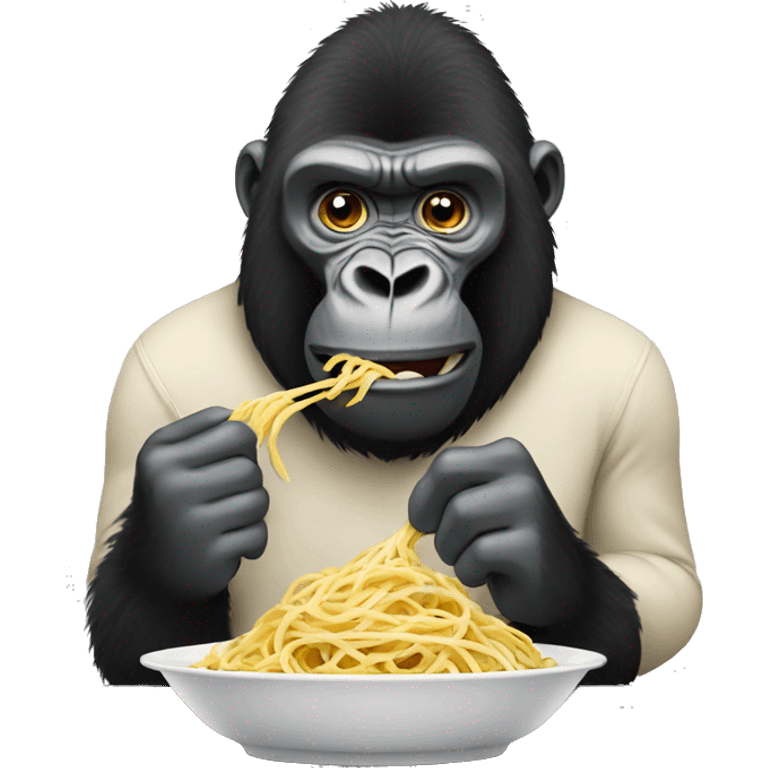 Gorilla eating spaghetti  emoji