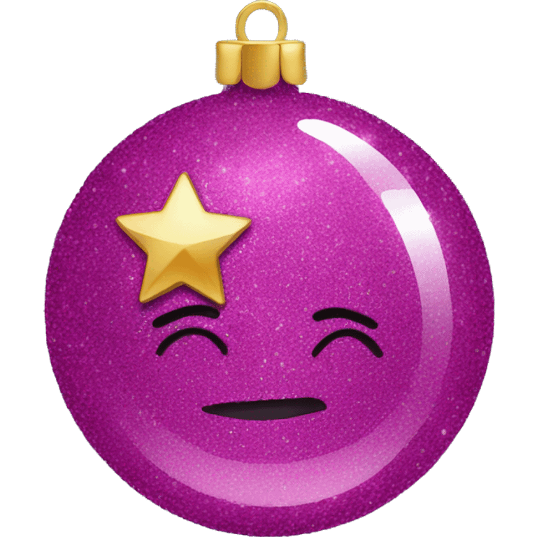 glitter Christmas bauble emoji