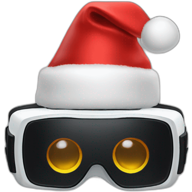 christmas hat vr headset emoji