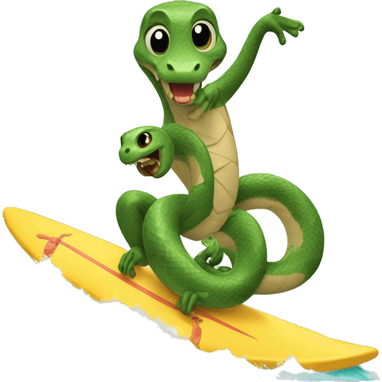 snake ridin a surfboard emoji