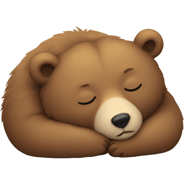 An hibernating bear emoji