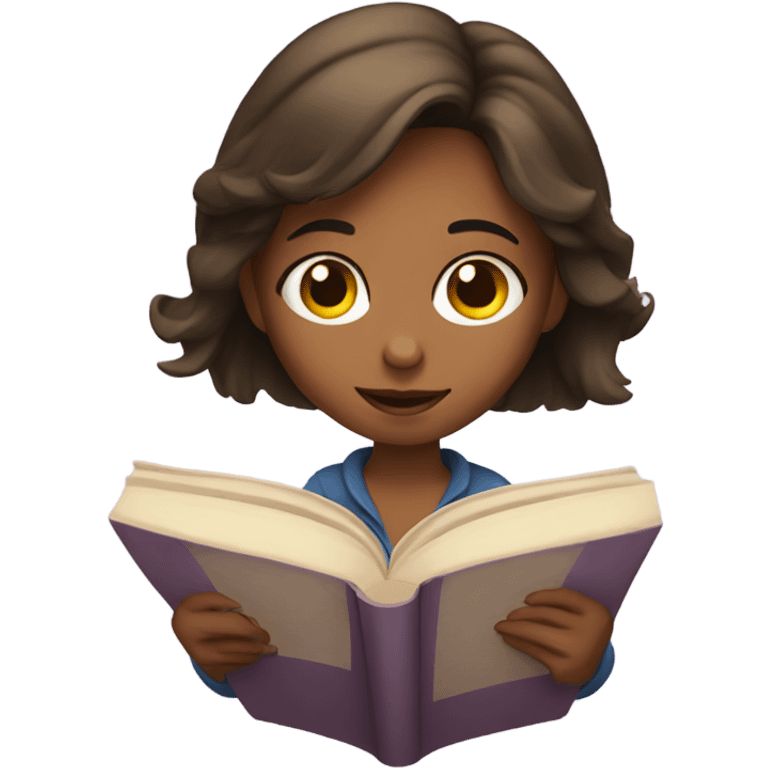 Girl reading a book emoji