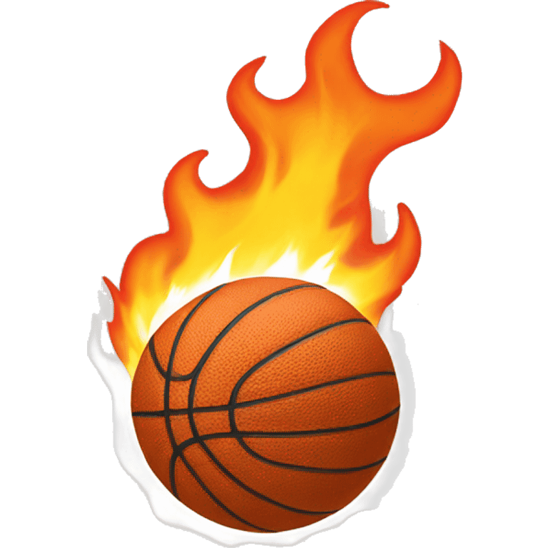 Basketball on fire emoji