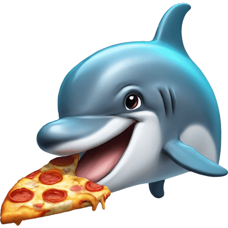 dolphin eating pizza emoji