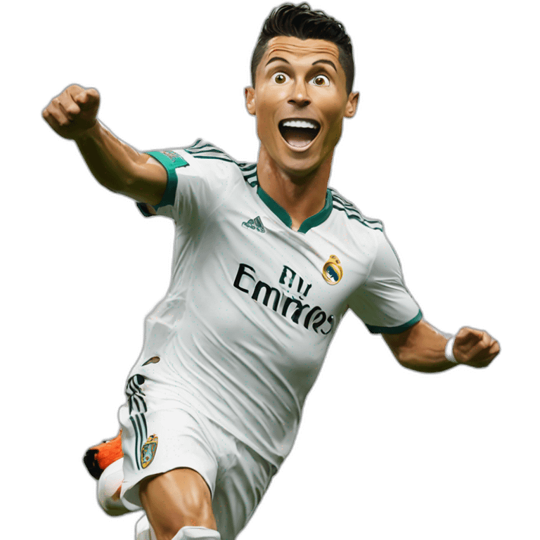 Cristiano ronaldo celebrating a goal emoji