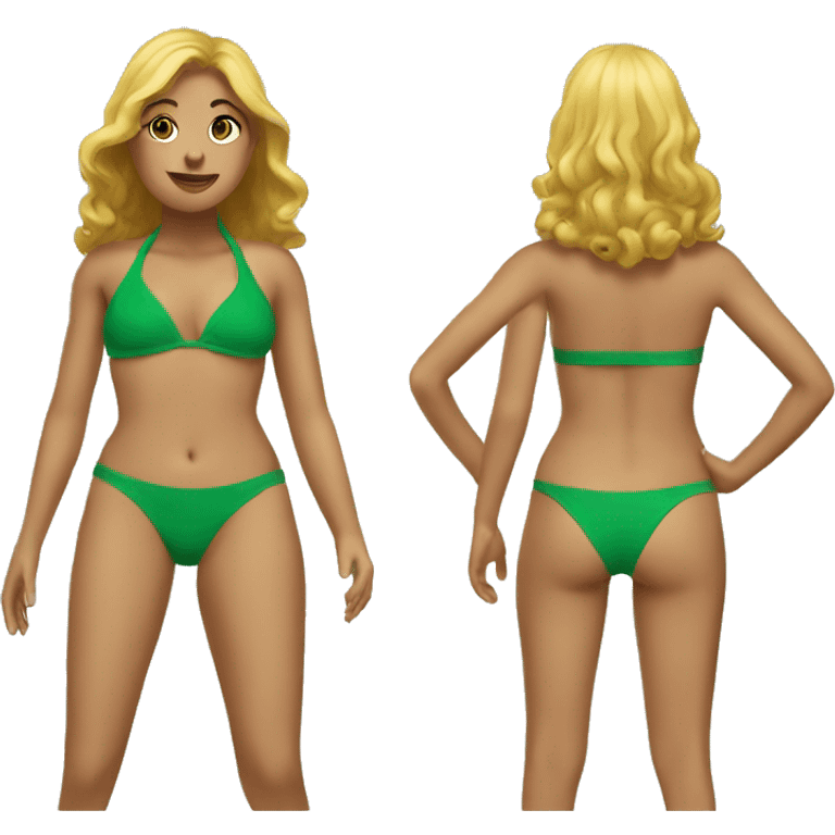 green bikini emoji