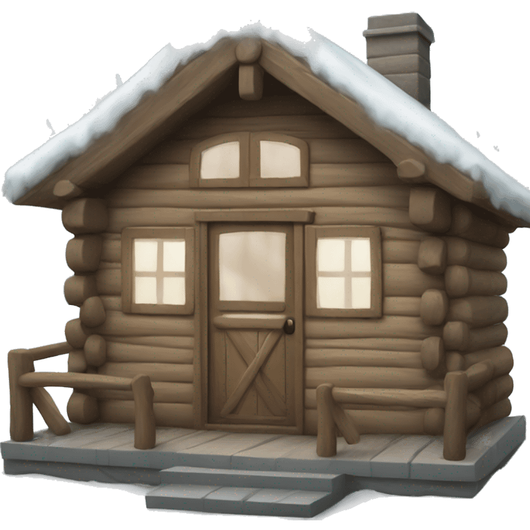 Winter cabin emoji