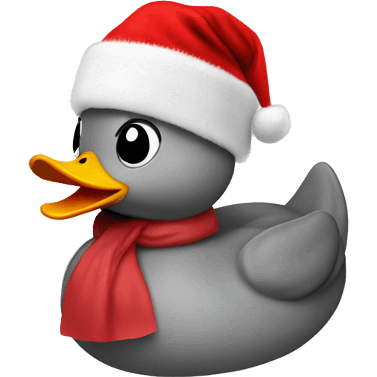 rubber duck in a santa hat emoji