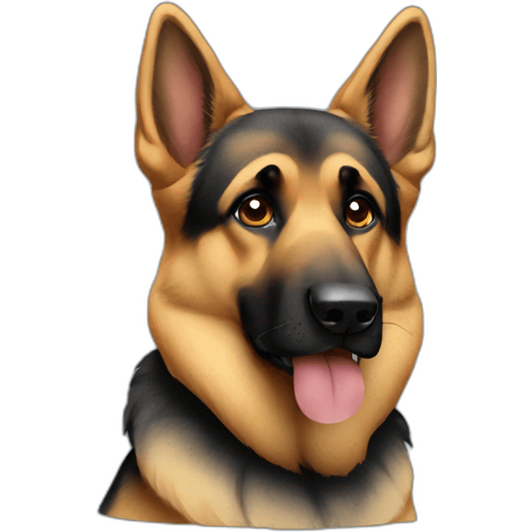 german sheperd sad face emoji