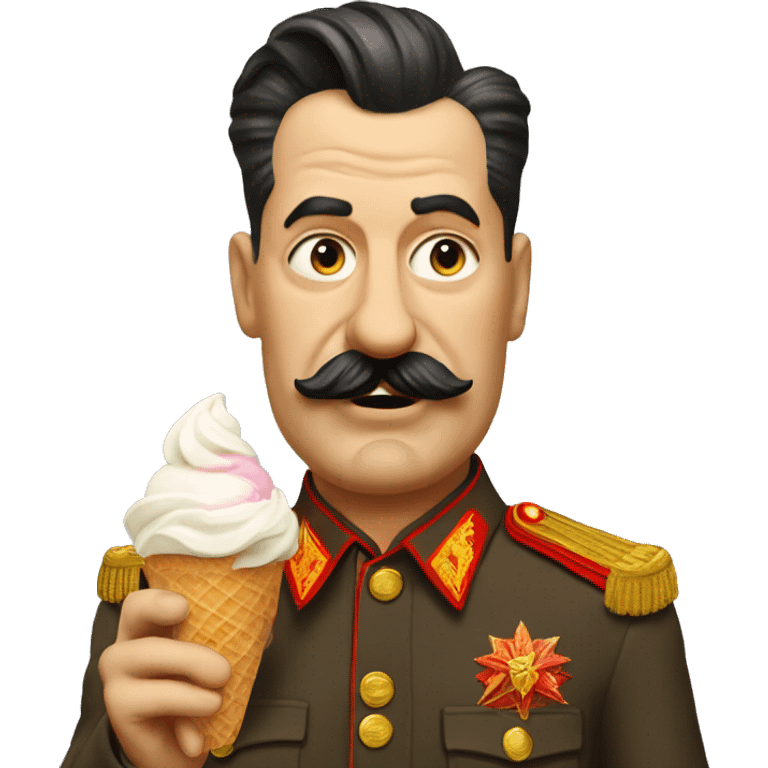 Stalin, with ice cream  emoji