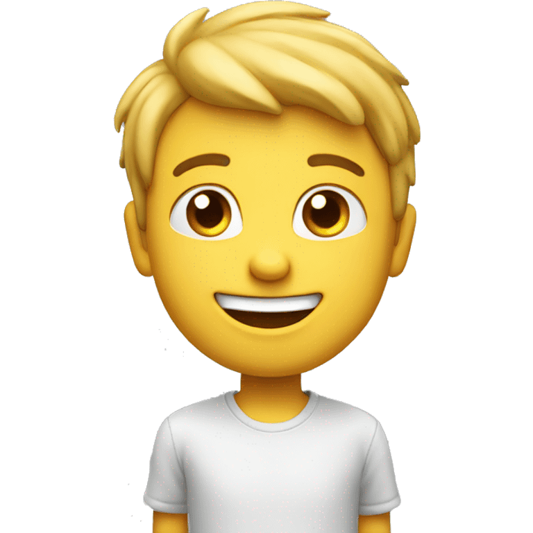 happy boy 3d standing realastic icon emoji