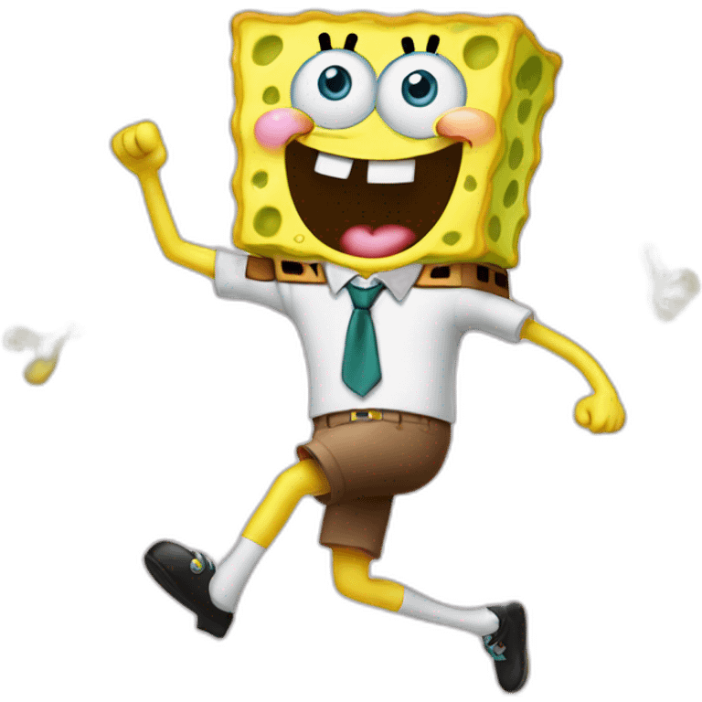 SpongeBob dancing thé floss emoji