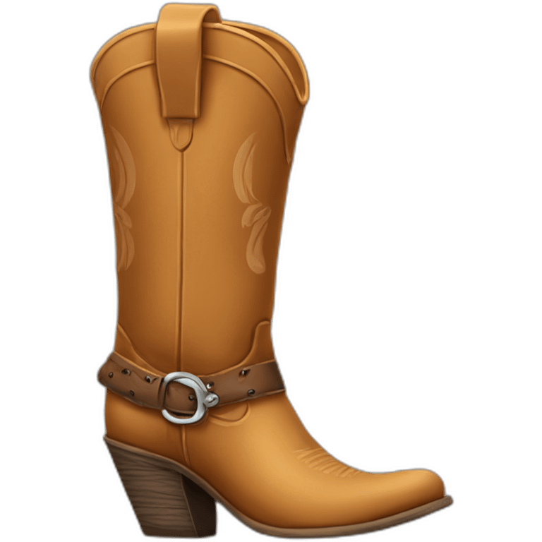 high heel ladies cowboy boots emoji