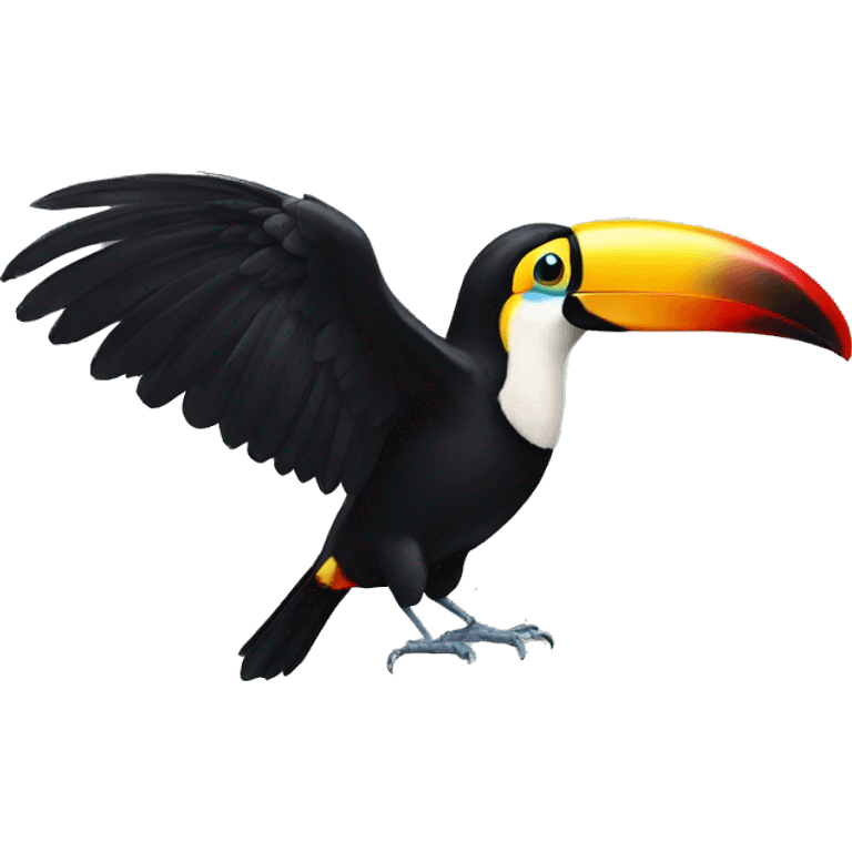 toucan showing its wings  emoji