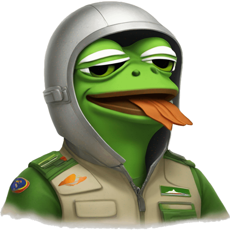 pepe with rocket  emoji