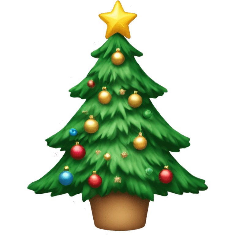 Christmas tree with ornaments emoji