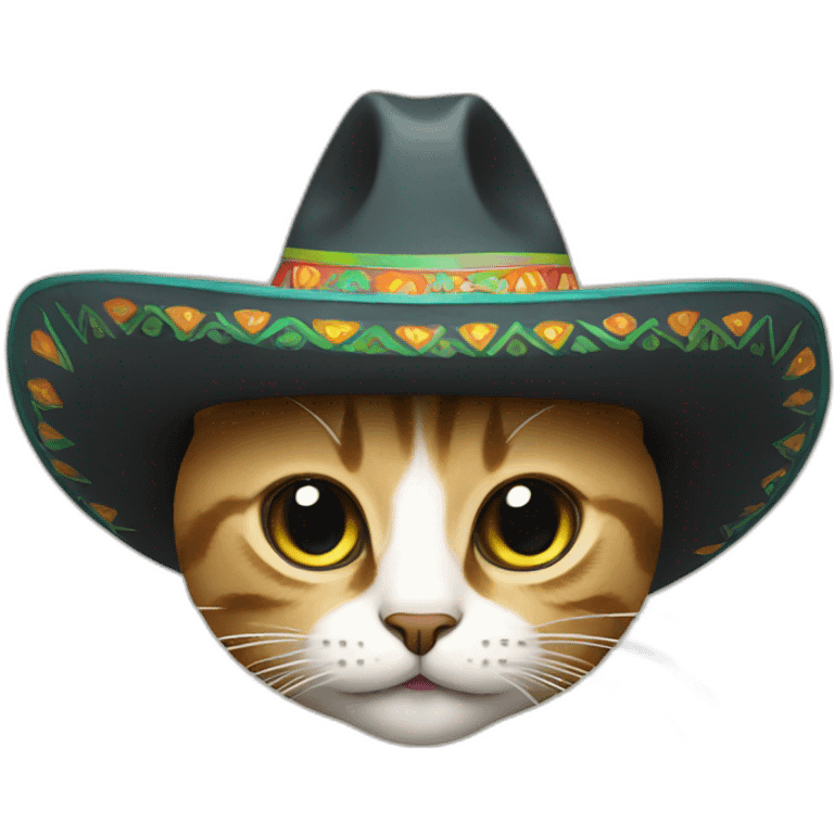 Cat with sombrero emoji